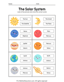 The Solar System Vocabulary Activity Worksheet thumbnail 1