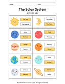 The Solar System Vocabulary Activity Worksheet thumbnail 2