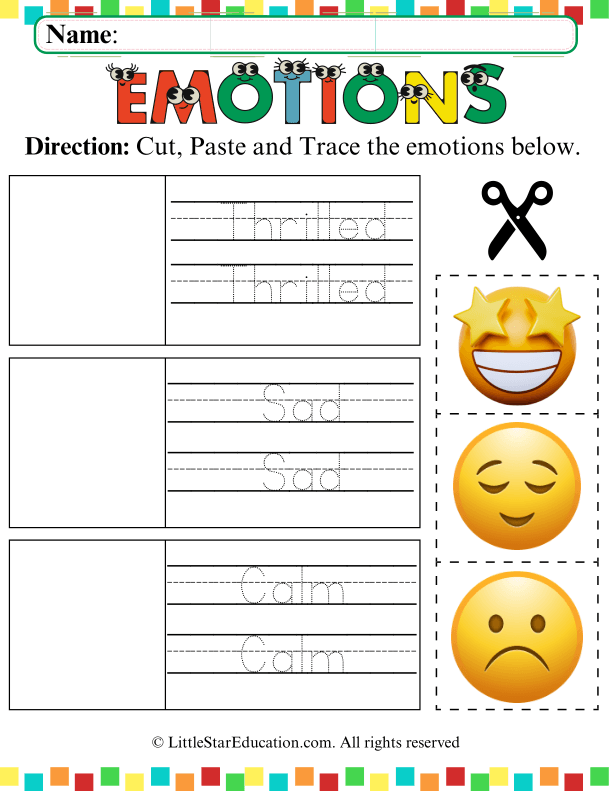 Tracing and Sorting Emotions for Preschool Social-Emotional Learning