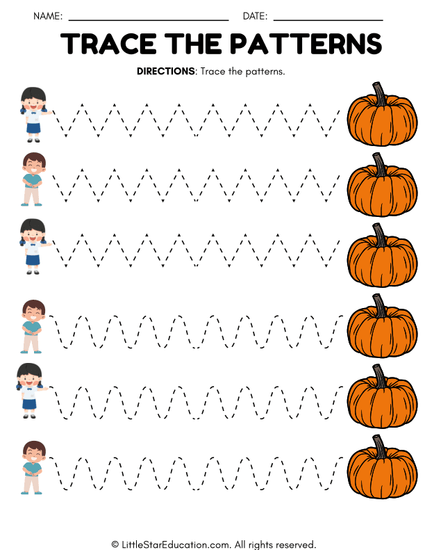 Tracing Curvy and Zigzag Lines for Pre-K Fine Motor Skills