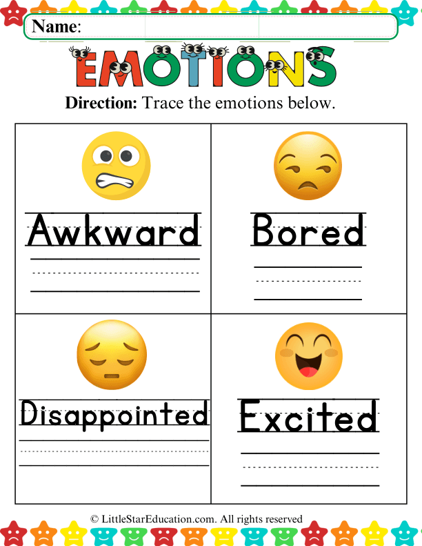 Tracing Emotions Faces for Preschool Social-Emotional Learning