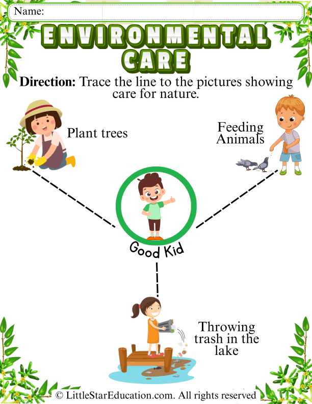 Tracing Lines to Nature-Friendly Actions for Early Learners