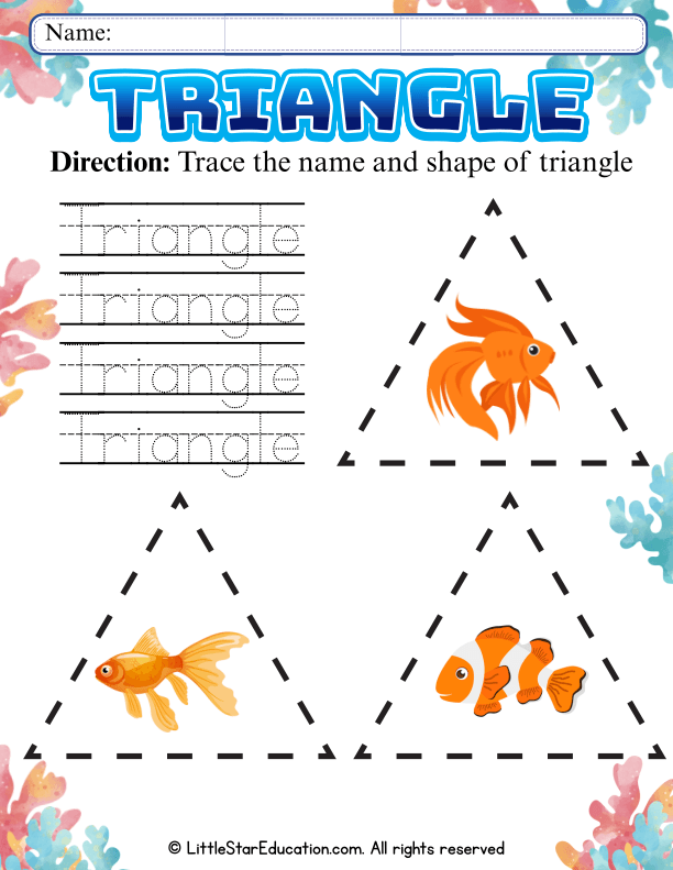 Tracing Triangles: Shape and Name Practice for Preschool Math