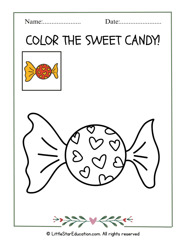 Valentine’s Coloring Page: Hearts, Flowers, and Cute Friends for Kids
