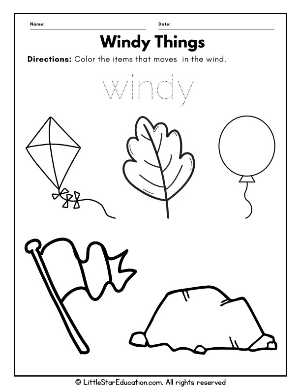 Windy Weather Science: Identifying Objects That Move in the Wind